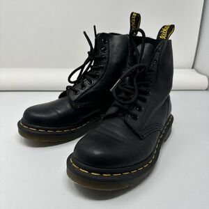 Dr‎ Doc Martens Boots Womens 5 Black 1460 Pascal Soft Leather Combat